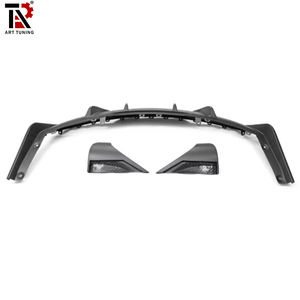 Pour Tesla modèle 3 Highland <span class=keywords><strong>2023</strong></span> + CR Style diffuseur arrière véritable mat sec en Fiber de carbone extérieur séparateur de pare-chocs arrière - Product Image 3