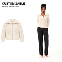 Vente en gros de cardigans à col rabattu à manches longues sur mesure ODM, pull pour femmes, vêtements de créateurs, vêtements pour femmes, hiver