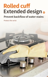 Custom Household Kitchen Waterproof Reusable Hand Dishwashing <strong>Type</strong> Clean Room Labor <strong>Glove</strong> Multi Use Natural Latex for <strong>Glove</strong> - Product Image 3