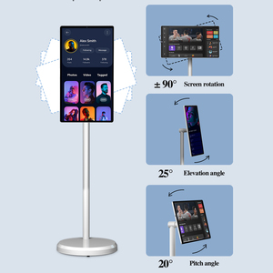 21.5 inch Trắng máy tính bảng di động Android truyền hình thông minh <span class=keywords><strong>TV</strong></span> trên bánh xe màn hình cảm ứng <span class=keywords><strong>LED</strong></span> hiển thị Android 13 thiết bị điện tử <span class=keywords><strong>TV</strong></span> di động - Product Image 4