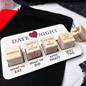 Cubos de Madera Modernos con Frases Románticas para Parejas, Ideales para Citas Nocturnas o para Tomar Decisiones sobre Comida, Regalo Perfecto para el Día de San Valentín para Mayoristas - Product Image 2