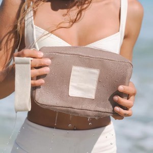 Bolsa de Cosméticos Personalizada con Logotipo Privado, Bolsa de Viaje <span class=keywords><strong>Grande</strong></span> para Accesorios de Maquillaje, Bolsa de <span class=keywords><strong>Playa</strong></span> de Malla para Mujer con Asa de Tela - Product Image 2