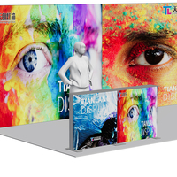 TIANLANG Panneau publicitaire LED portable, boîte lumineuse, système de stand d'exposition modulaire, sublimation par transfert thermique, léger, facile à transporter
