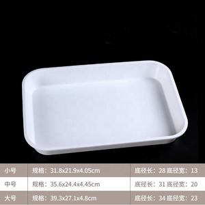Ustom-platos rectangulares de <span class=keywords><strong>melamina</strong></span> blanca, bandejas de cena para restaurante, hotel y uso doméstico - Product Image 6