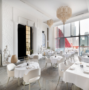 Muebles de Alta Gama para Restaurantes de Cocina Francesa, Sillas de Cuero Blanco con Juego de Mesa para Restaurante Occidental - Product Image 4