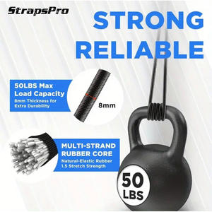 Wantu – corde élastique robuste en nylon de 8mm, avec crochets à double extrémité, pour moto, vélo, emballage de marchandises, usage domestique, 12 pièces - Product Image 2