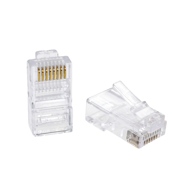 LAN Cable Connector UTP RJ45 Cat5 Gold Plated Cat5 Connector RJ45