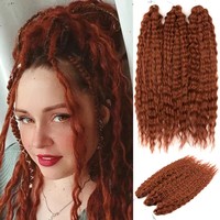 ARIEL Cheveux synthétiques au crochet, tresses Goddess, ondulations Water Wave, pour extensions de cheveux blonds