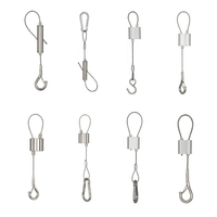 Kit de suspension de câble pour plafond, fil d'acier, pince de bouclage de câble réglable, accessoire de suspension pour panneau lumineux