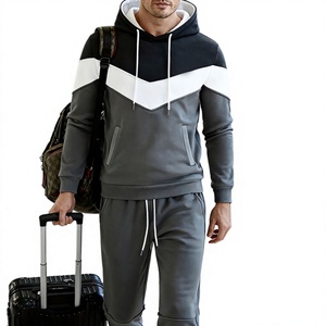 Chándal con Capucha para Hombre, Color Sólido, Manga Larga, Informal, para Invierno, con Bolsillos Laterales, Cierre con Cordón, Corte Regular, 100% Algodón, Ligero - Product Image 3
