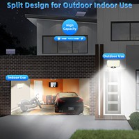 Lampe murale LED solaire CXS, étanche, à détection de mouvement, avec télécommande, pour rue/cour/garage, éclairage extérieur