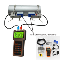 Pengukur Aliran Air Ultrasonik Genggam TUF-2000H, Klem Pada Cairan Pengukur Aliran Digital Portabel TS-2 TM-1 TL-1 Sensor TM-1-HT TS-2-HT