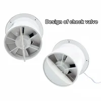 Ventilateur d'extraction 4-6 pouces pour cuisine et salle de bain, extracteur mural avec conduit d'admission d'air de 6 pouces (100 mm)