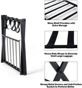 Portabagagli in Legno per Hotel, Stabile e Durevole, Supporto Pieghevole per Valigie, Organizzatore per Bagagli - Product Image 5