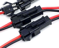 Kabel Harness QUANWEI 2.54 Female Right Angle Smd Series Sm2 Extender 2 5 Pin Connector JST SM 2.5 dengan Strip LED