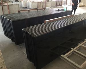 Comptoirs de cuisine en granit noir naturel d'Inde, carrelage, comptoirs de <span class=keywords><strong>magasin</strong></span>, meubles de salle de bain, îlot de cuisine en pierre, dessus de table - Product Image 4