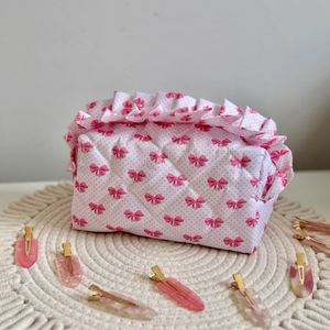 Organisateur de cosmétiques portable, pliable, léger, grande capacité, imprimé floral, en coton écologique, personnalisé pour femmes - Product Image 5
