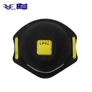 중국 제조업체 맞춤형 로고 먼지 방지 검은 먼지 마스크 FFP1 밸브 패션 먼지 마스크 (CE 포함)