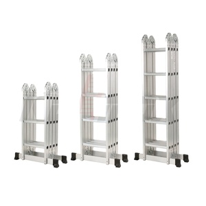 Échelle pliante multifonctionnelle en aluminium à charnières, échelle d'escalade extérieure, 4*3 4*4 marches, échelle <span class=keywords><strong>pliable</strong></span> polyvalente - Product Image 1
