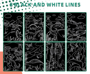 Juego de papel rascador mágico de colores arcoíris, juguetes de dibujo de arte y artesanía con hoja rascadora negra - Product Image 6