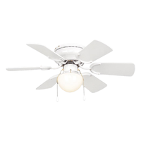 Ventilateurs de plafond commerciaux de lustre de Mdf de 6 lames avec le ventilateur de plafond de luxe en métal blanc léger avec la lumière pour le plafond et à distance
