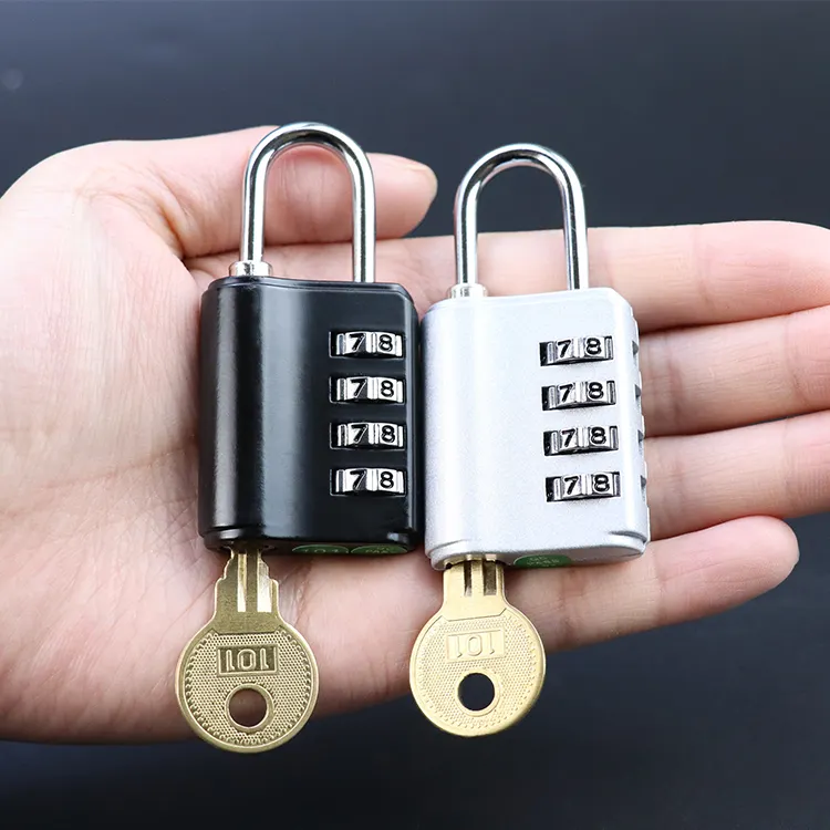 ASACK Combination Lock with Keys, 4 Digit Combination Padlock, Resettable Waterproof Gate Lock for Locker, Gym, Fence, Case, Sch