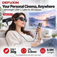 Câble USB4 DFX Ultra Slim 1M OD3.5mm Coaxial 80Gbps 240W 16K USB C vers C pour Thunderbolt 5 Dock SSD EGPU VR