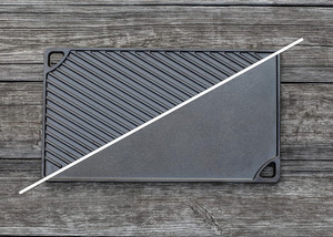 Новые изготовленные на заказ плоские чугунные прямоугольные чугунные сковороды для барбекю сковородка растительное масло негабаритная Сковорода чугунная сковорода - Product Image 2