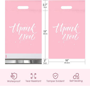 Bolsa de correo con mango de polietileno, bolsa de correo personalizada a prueba de temperatura, gracias, envío exprés, venta al por mayor - Product Image 4