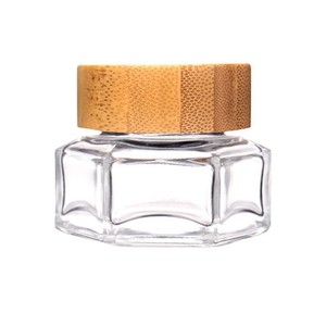 <span class=keywords><strong>Vaso</strong></span> di vetro esagonale con coperchio in legno ermetico Gel <span class=keywords><strong>per</strong></span> capelli cibo <span class=keywords><strong>per</strong></span> bambini burro contenitore di vetro - Product Image 5