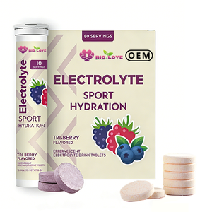 Comprimés effervescents électrolytiques à saveur de baies pour l'hydratation, livraison rapide, comestibles, sportifs, végétaliens - Product Image 2