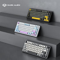 Mechanical Luxury CNCTKL 87 Keys Metal Keyboard RGB Gaming Keyboard Hot Swap Silver Aluminum Mechanical Keyboard