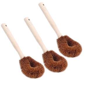 Brosse en fibre de coco ronde biodégradable, écologique, compostable, tawashi, nettoyage, lavage, cuisine - Product Image 2