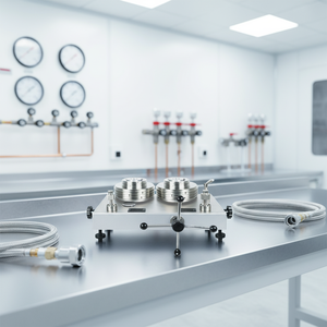 Manómetro de pistón de gas Shelok para prueba de peso muerto, precisión del 0.015% para salas limpias, aeroespacial y electrónica - Product Image 2