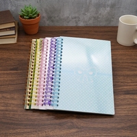 Carnet de composition à feuilles mobiles personnalisable et gaufré, cahiers créatifs portables pour étudiants, livre d'autocollants réutilisable pour les devoirs