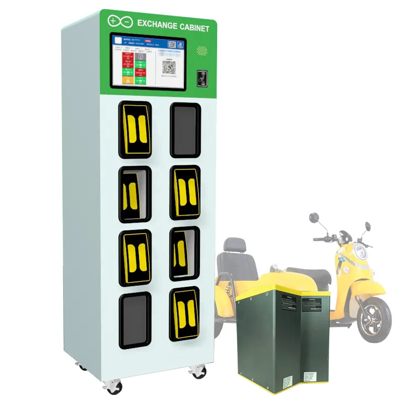 Power Motorcycle Battery Swapping System Warehouse 8-16 Battery Exchange Cabinet"Lithium Battery Charging Cabinet