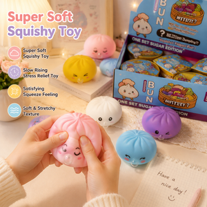 Expression Blowing Bubble Dumpling Squishy pour les distributeurs, les centres de divertissement, les cadeaux de marque, les marques privées, OEM, ODM, vente en gros en vrac - Product Image 5