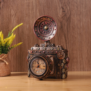 Horloge de locomotive antique Mystic Arts, artisanat en résine, style européen, décoration d'intérieur, cadeau - Product Image 2