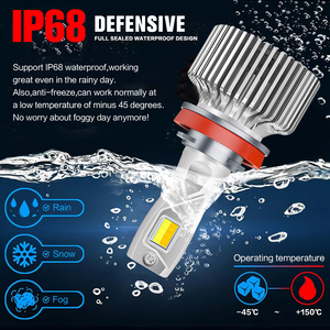 Siêu sáng Led Đèn Pha v9t 3 màu 200W 40000lm <span class=keywords><strong>H7</strong></span> H11 9005 H4 Halogen LED sương mù ánh sáng 12V LED bóng đèn tự động đèn - Product Image 4