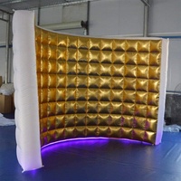 Tenda Latar Belakang Bulat LED Tiup dengan Tinggi yang Dapat Disesuaikan, Mudah Dipasang & Konstruksi Tahan Lama untuk Acara Pesta Dome