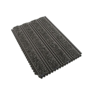 Dalles de tapis d'entrée modulaires P-Grip, revêtement de sol en PVC commercial à grille ouverte, drainage de l'eau et grattoir à saleté, tapis à emboîtement - Product Image 2