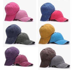 หมวกแก๊ปทรงแด๊ดฮัท 6 แผง สีพื้น คุณภาพสูง ล้างสีแบบแอซิด สไตล์วินเทจ Y2K สำหรับผู้ชาย  รับสกรีนโลโก้ หมวกเบสบอลทรงไม่แข็ง - Product Image 3