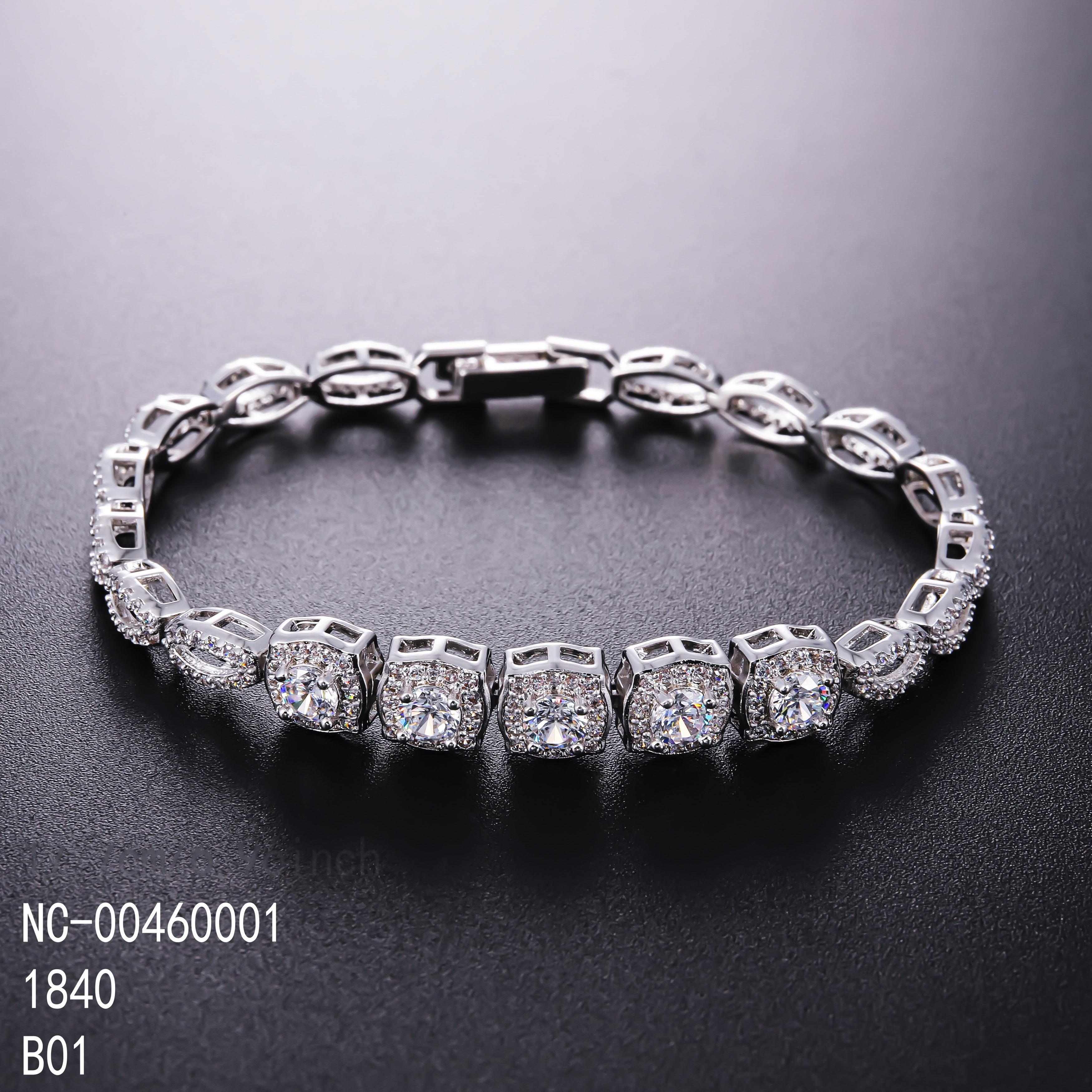 White+Rhodium Plated