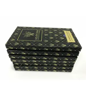맞춤형 양면 블랙 컬러 금박 에코 친화적 인 초콜릿 박스