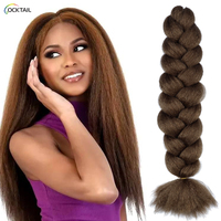 Cheveux à tresser en fibre TRII de 82 pouces, 165g, moelleux, sans nœuds ni perte, résistants à la chaleur, pour tresses au crochet