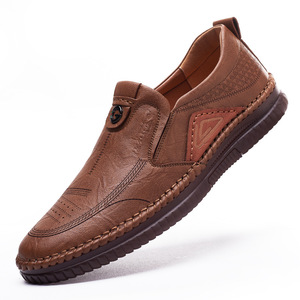 Men's Slip-On Loafers Round Toe <b>Synthetic</b> <b>Leather</b> Rubber Sole Comfortable Lining All Seasons Business Casual Shoes - Product Image 5