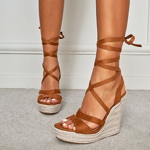 Factory Direct Sales Spot Increase Plus Size Women's <b>Shoes</b> Fashion British Style Elastic Strap Sandals - Product Image 2