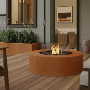 Chimenea Rectangular de Acero Corten para Exteriores, Brasero para Leña - Product Image 1