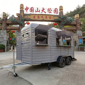 DOT Hot Dog Cart Fully Equipped Horse <b>Box</b> Food Truck OEM Mobile Kitchen Fast <b>Burger</b> Trailer - Product Image 6