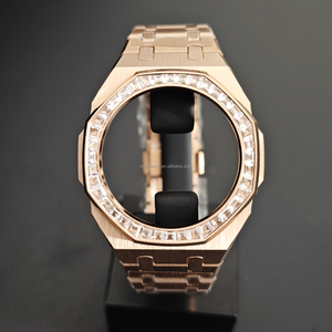 Haut de gamme Ga <span class=keywords><strong>2100</strong></span> <span class=keywords><strong>métal</strong></span> remplacer la bande en acier inoxydable 316L Mod Kit boîtier de montre ensemble carré diamant <span class=keywords><strong>G</strong></span> Ga2110 choc Ga2100 - Product Image 1